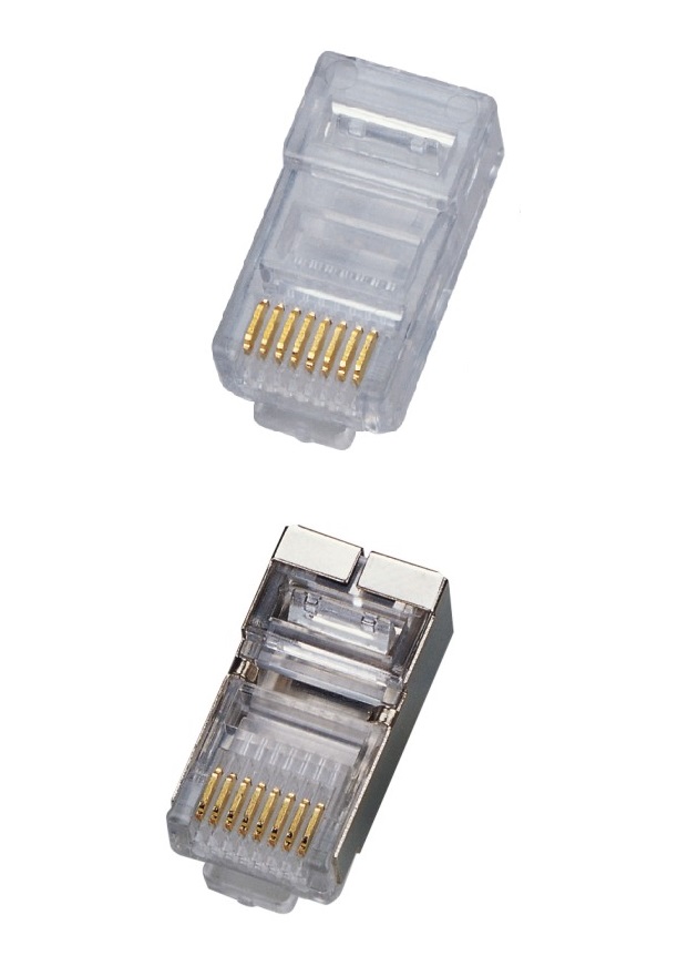 Plug CAT 6 UTP & CAT 6A FTP 8P8C 50um oro